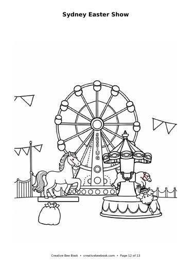 Colouring page preview: Sydney Easter Show