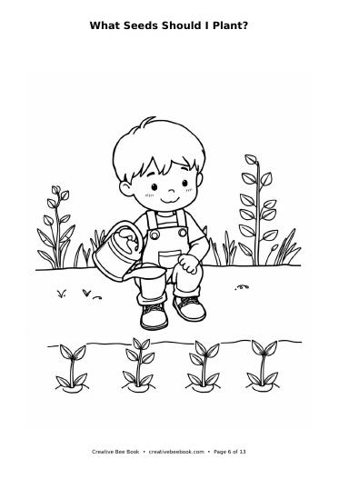 Colouring page preview: What Seeds Should I Plant?